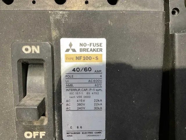Mitsubishi stroomonderbreker (4) - afbeelding 3 van  3