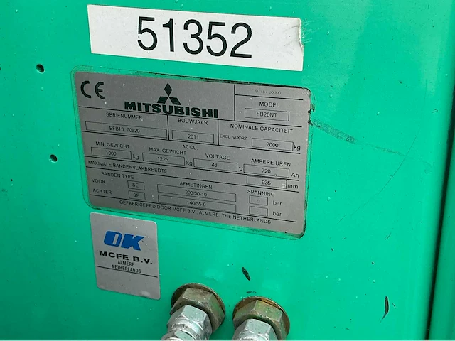 Mitsubishi vorkheftruck elektrisch - afbeelding 9 van  9