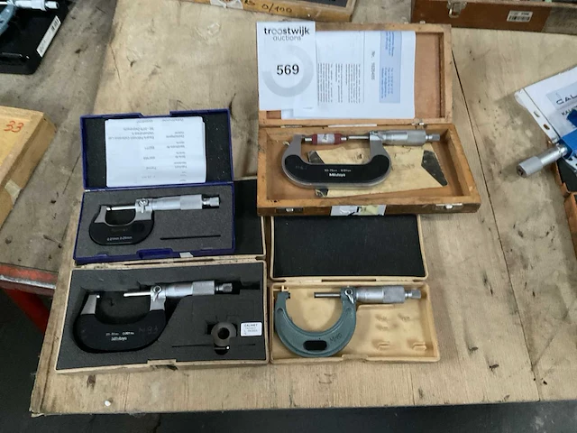 Mitutoyo buitenmaat micrometer (4x) - afbeelding 1 van  5