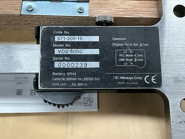 Mitutoyo vds-60dc diepteschuifmaat - afbeelding 3 van  4