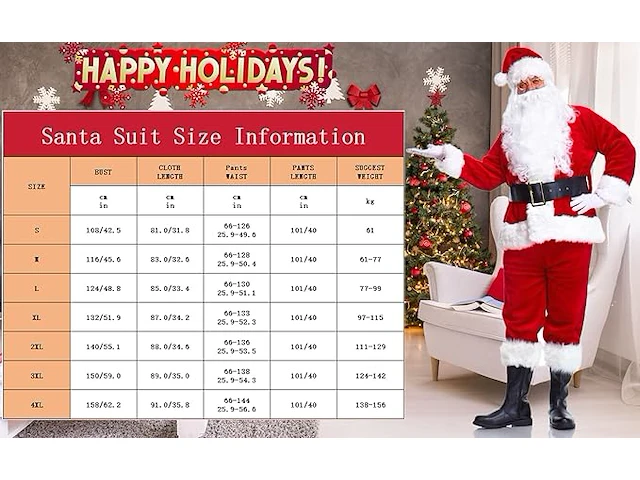 Miulruma kerstmankostuum 3xl - afbeelding 3 van  4