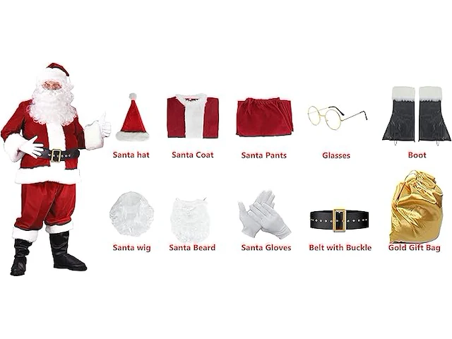 Miulruma kerstmankostuum xl - afbeelding 4 van  4