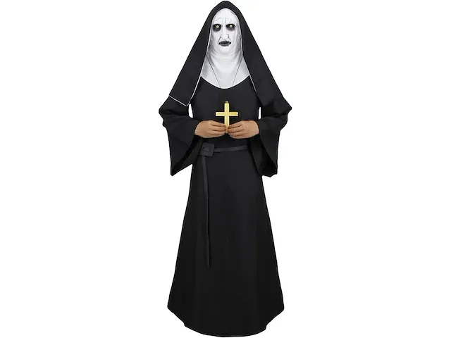 Miulruma non kostuum scary nonne outfit met the nun horrormasker 2xl - afbeelding 1 van  2