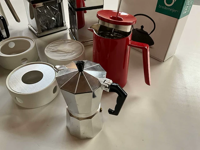 Mix kavel diverse koffie/thee kannen van o.a. leopold vienna & bredemeijer - afbeelding 3 van  16