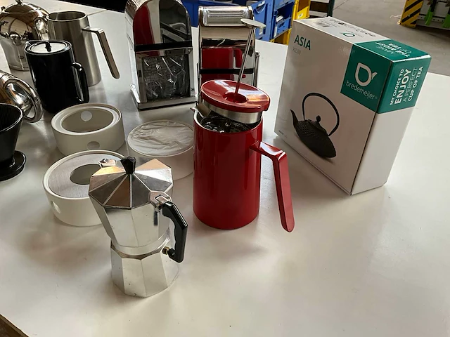 Mix kavel diverse koffie/thee kannen van o.a. leopold vienna & bredemeijer - afbeelding 6 van  16