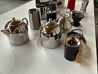 Mix kavel diverse koffie/thee kannen van o.a. leopold vienna & bredemeijer - afbeelding 7 van  16