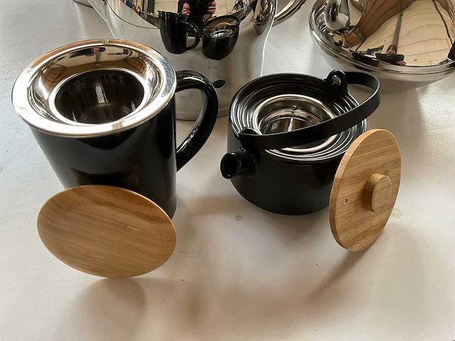Mix kavel diverse koffie/thee kannen van o.a. leopold vienna & bredemeijer - afbeelding 10 van  16
