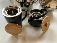 Mix kavel diverse koffie/thee kannen van o.a. leopold vienna & bredemeijer - afbeelding 10 van  16