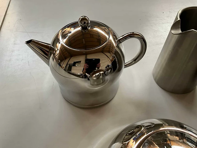 Mix kavel diverse koffie/thee kannen van o.a. leopold vienna & bredemeijer - afbeelding 12 van  16