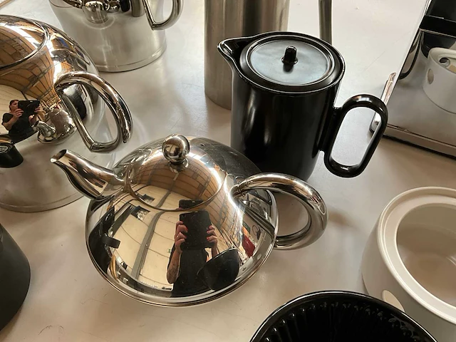 Mix kavel diverse koffie/thee kannen van o.a. leopold vienna & bredemeijer - afbeelding 13 van  16