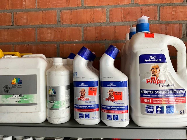 Mix kavel diverse schoonmaak- en verfbenodigheden - afbeelding 1 van  6