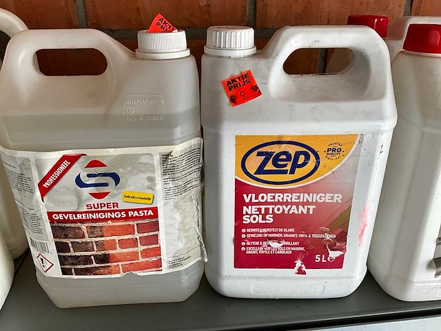 Mix kavel diverse schoonmaakmiddelen zep en super - afbeelding 2 van  4