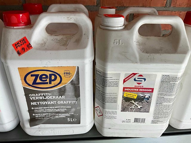 Mix kavel diverse schoonmaakmiddelen zep en super - afbeelding 3 van  4