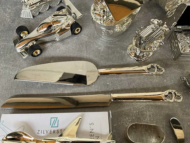 Mix kavel diverse verzilverde artikelen van o.a. zilverstad - afbeelding 5 van  9