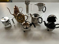 Mix kavel thee/koffie kannen van o.a. bredemeijer (8x) - afbeelding 3 van  10