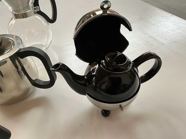 Mix kavel thee/koffie kannen van o.a. bredemeijer (8x) - afbeelding 4 van  10