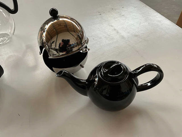 Mix kavel thee/koffie kannen van o.a. bredemeijer (8x) - afbeelding 5 van  10