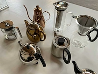 Mix kavel thee/koffie kannen van o.a. bredemeijer (8x) - afbeelding 6 van  10