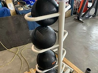 Mix medicine balls barbell rek 2x barbells krachtstation - afbeelding 3 van  7
