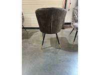 Mix set eetkamerstoelen khaki groen velvet (6x) - afbeelding 8 van  8