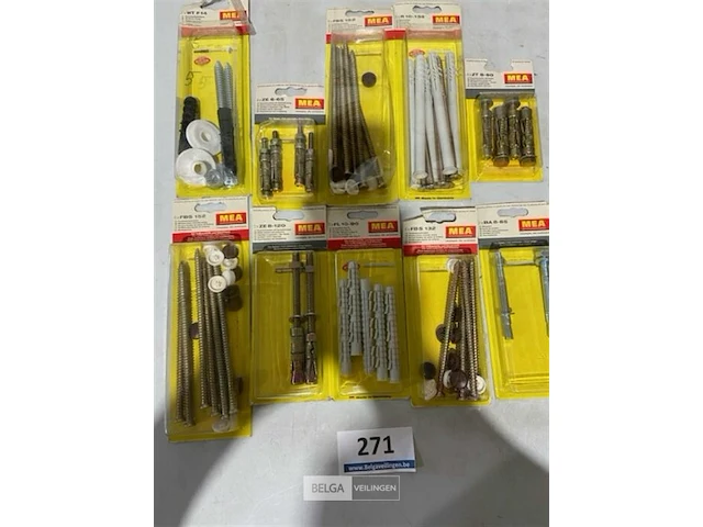 Mix van 10 diverse pakjes bevestigingsmateriaal - afbeelding 3 van  3