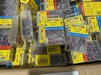 Mix van 100 doosjes rotadrill houtschroeven verschillende maten - afbeelding 1 van  3