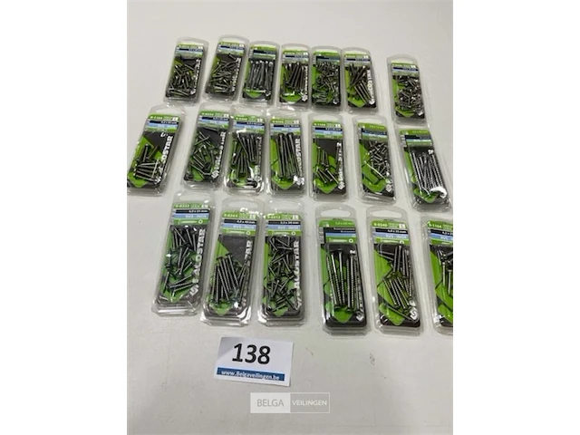 Mix van 20 doosjes houtschroeven inox - afbeelding 1 van  3