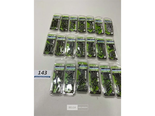 Mix van 20 doosjes houtschroeven inox - afbeelding 1 van  3