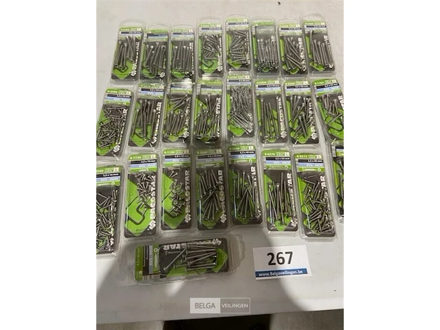 Mix van 28 pakjes inox houtschroeven - afbeelding 1 van  3
