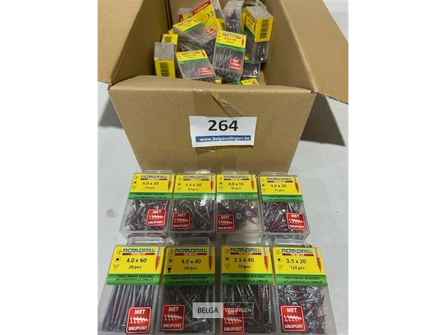 Mix van 30 doosjes rotadrill houtschroeven verschillende maten torx - afbeelding 2 van  3