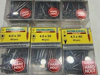 Mix van 6 doosjes hardhoutschroeven inox - afbeelding 1 van  3