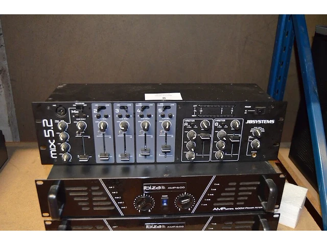 Mixpaneel jb systems, 2 versterkers ibiza amp 600w power (4,5) - afbeelding 3 van  6