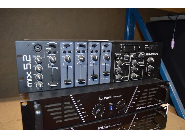 Mixpaneel jb systems, 2 versterkers ibiza amp 600w power (4,5) - afbeelding 4 van  6