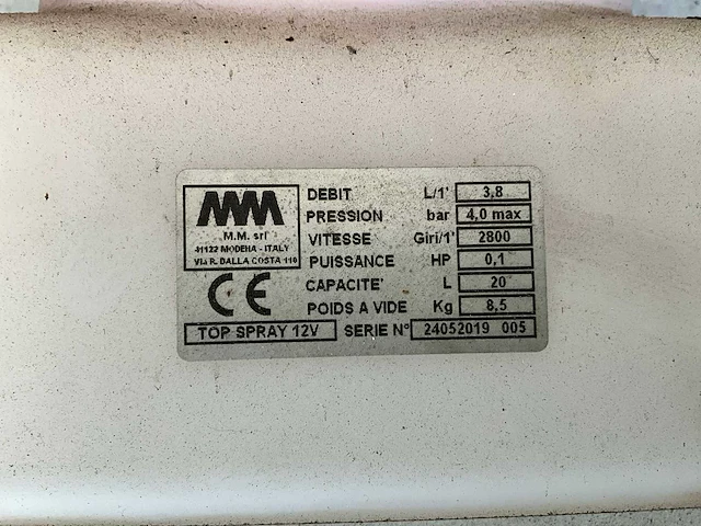 Mm top spray 12v rugspuit - afbeelding 4 van  10