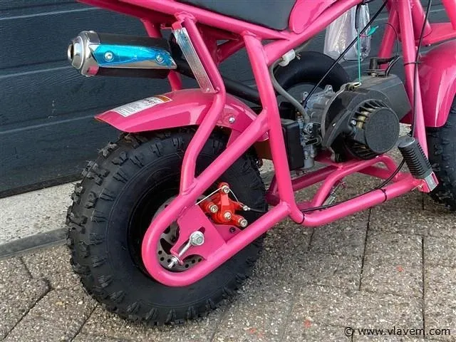 Mmx pro 49cc 2-takt mini pitbike (roze) - afbeelding 4 van  4