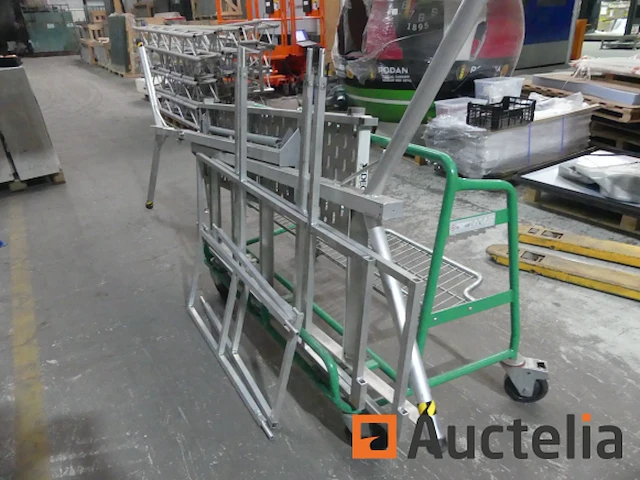 Mobiel en opvouwbaar aluminium platform 4 stappen safetec x deck pro - afbeelding 8 van  11