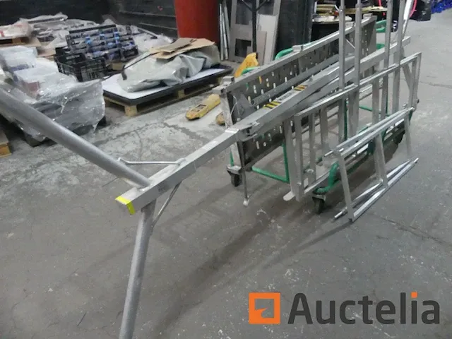 Mobiel en opvouwbaar aluminium platform 4 stappen safetec x deck pro - afbeelding 6 van  11