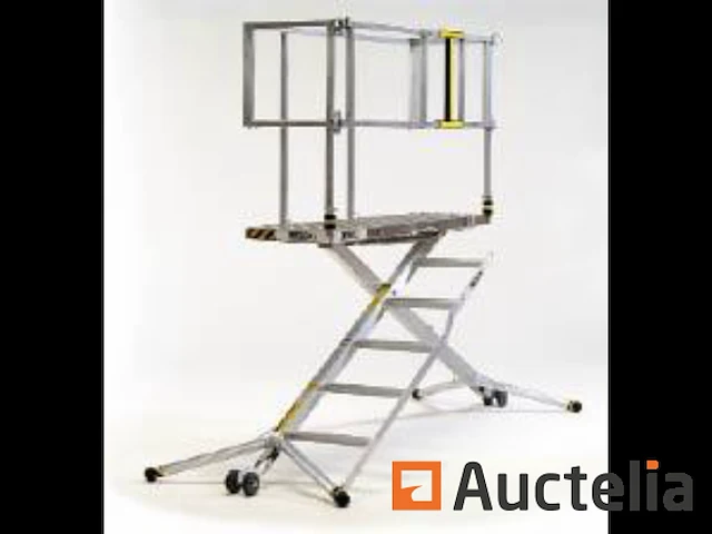 Mobiel en opvouwbaar aluminium platform 4 stappen safetec x deck pro - afbeelding 1 van  11
