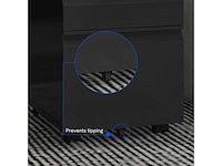 Mobiel voetstuk met 3 lades - zwart - afbeelding 7 van  9