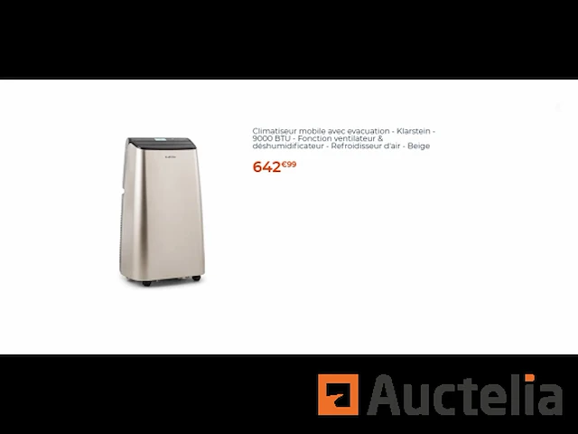 Mobiele airconditioner met afzuiging klarstein metrobreeze 9 paris - afbeelding 1 van  1