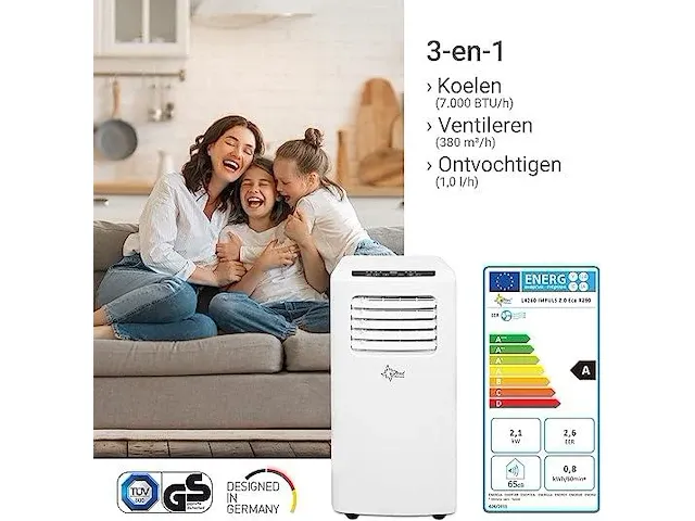 Mobiele aircondtioning impuls 2,0 7000 btu - afbeelding 2 van  3