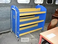 Mobiele boekenkast afm ± 121x70x116 - afbeelding 2 van  2