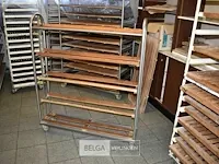 Mobiele broodrek, metaal, 25x107x130. - afbeelding 1 van  2