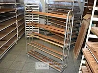 Mobiele broodrek, metaal, 25x107x130. - afbeelding 2 van  2