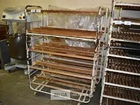Mobiele broodrek, metaal, 50x110x153. - afbeelding 1 van  2