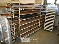 Mobiele broodrek, metaal, 60x145x166. - afbeelding 1 van  2