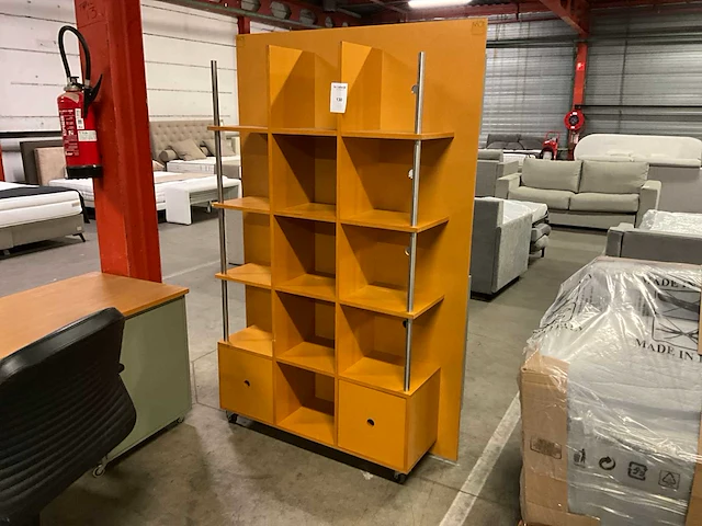 Mobiele dubbelzijdige boekenkast - afbeelding 7 van  8