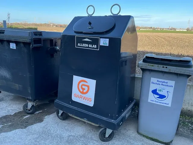 Mobiele glasbak - afbeelding 1 van  3