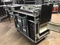 Mobiele keuken flightcase kit - kookwerkblad met kookplaat pro opberglades - tafeldeksel - afbeelding 3 van  4