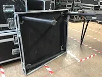 Mobiele keuken flightcase kit - kookwerkblad met kookplaat pro opberglades - tafeldeksel - afbeelding 4 van  4